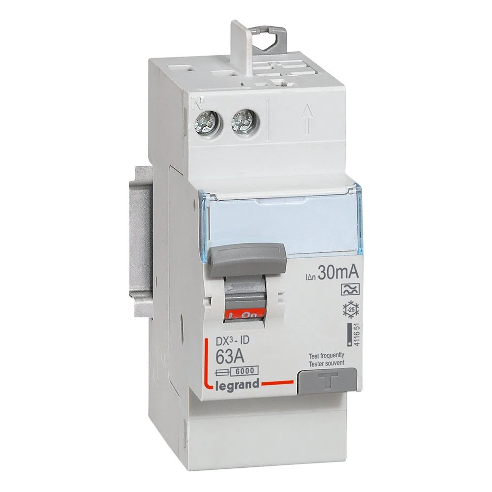Interrupteur différentiel DX³-ID 2P 230V~ 63A typeA 30mA 2 modules
