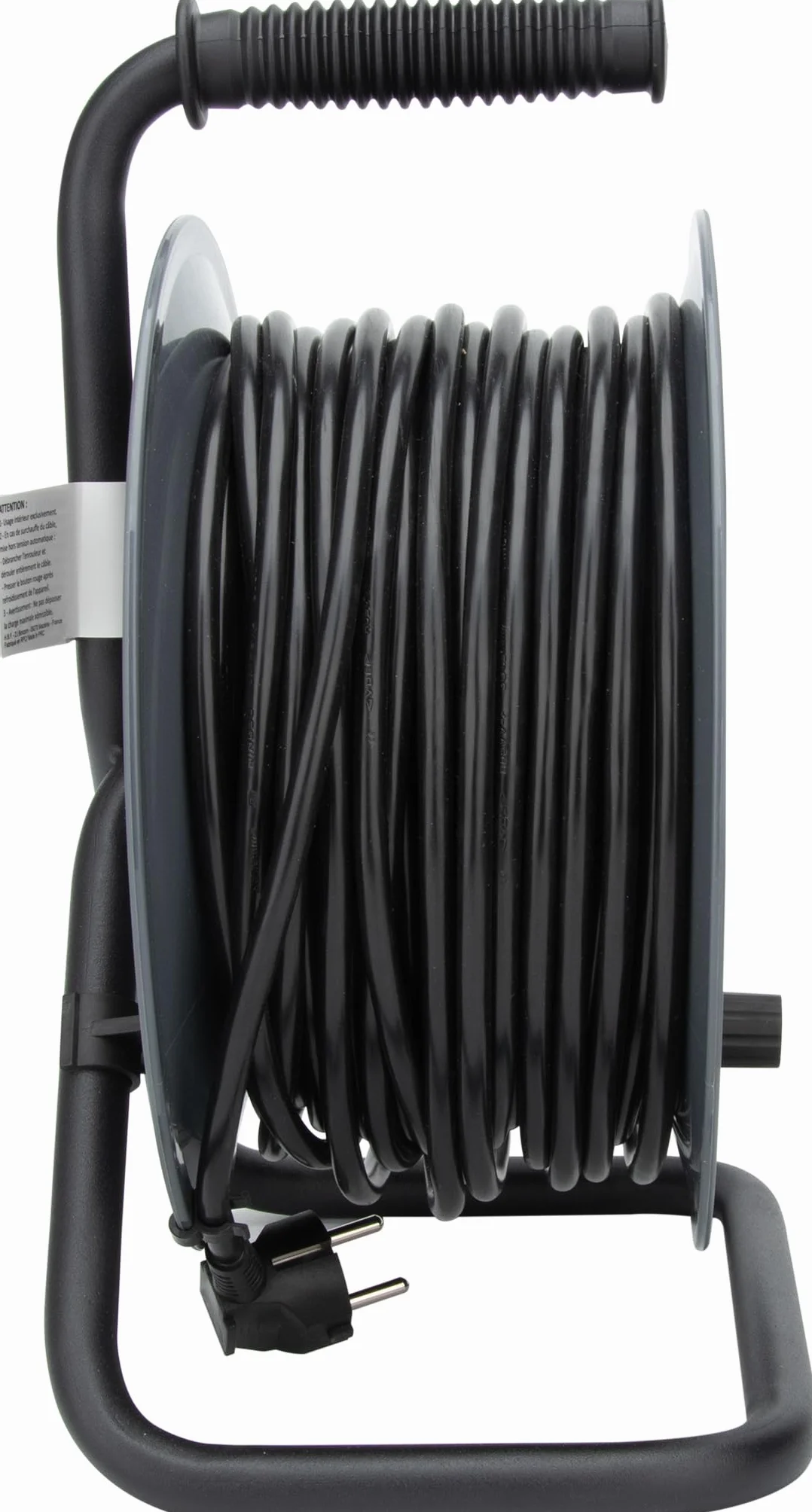 Enrouleur H05VV-F 4 Prises 3G1,5mm² 40m Coupe-Circuit Gris
