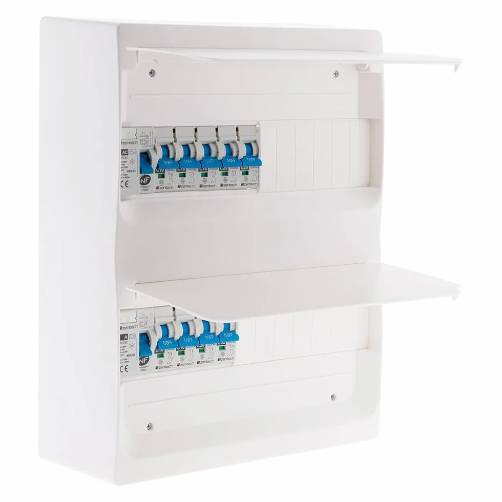 Coffret T3 26 modules équipé 9 disjoncteurs 2 interrupteurs Accessoires