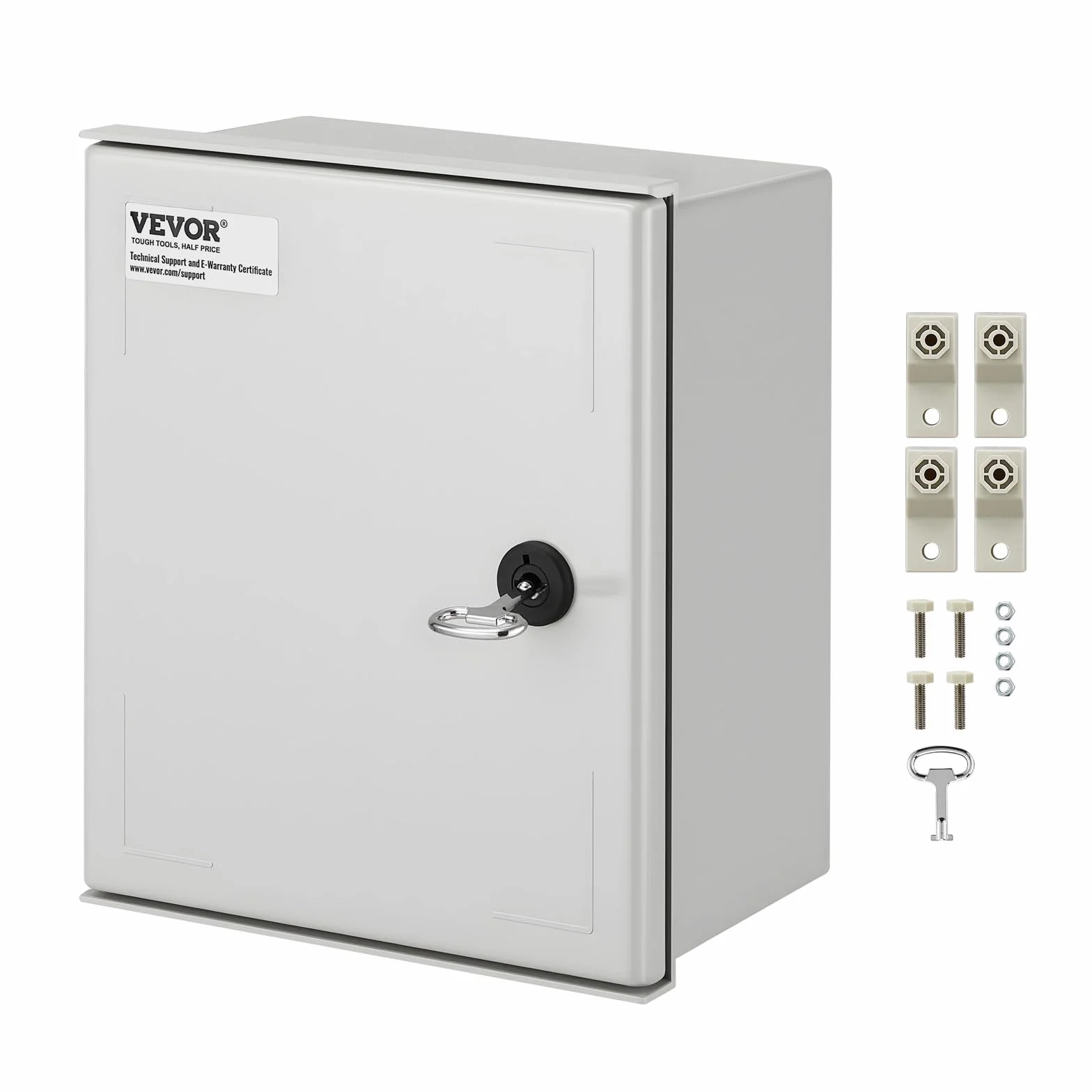 VEVOR Boîtier en fibre de verre NEMA 30x25x14 cm IP66 étanche coffret électrique extérieur avec plaque de montage