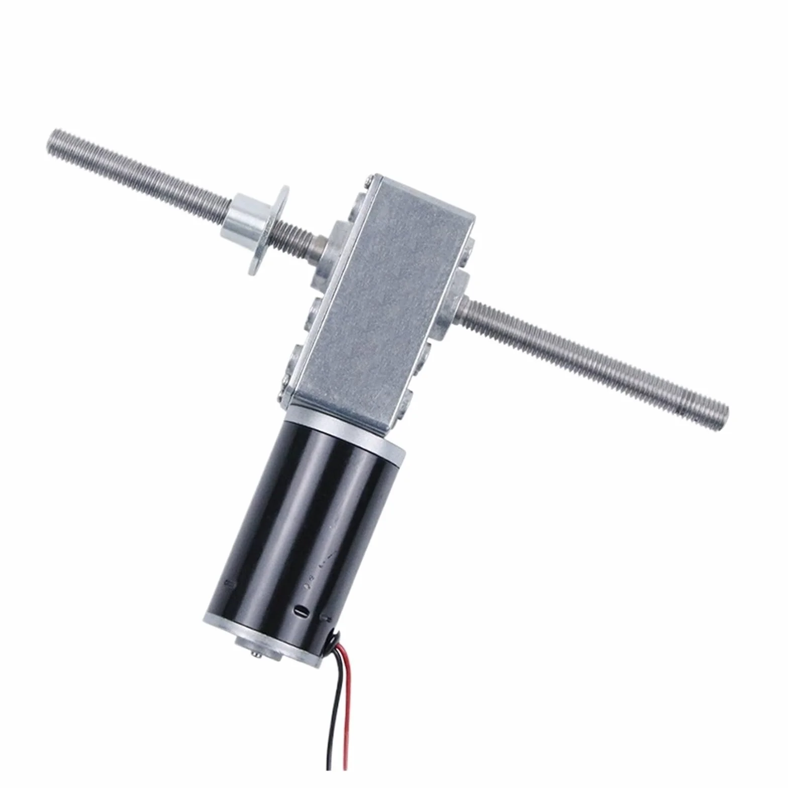Motoréducteur à vis sans fin 12V 24V DC M8 180mm arbre double fileté 12-470 tr/min réversible