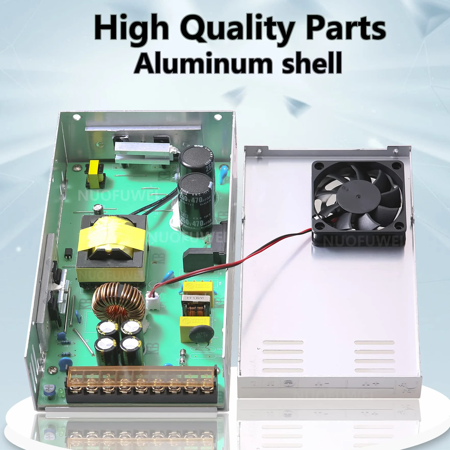Alimentation 12V 50A 600W Transformateur 220V CA à 12V CC Convertisseur pour LED Moteur Pompe Caméra CCTV