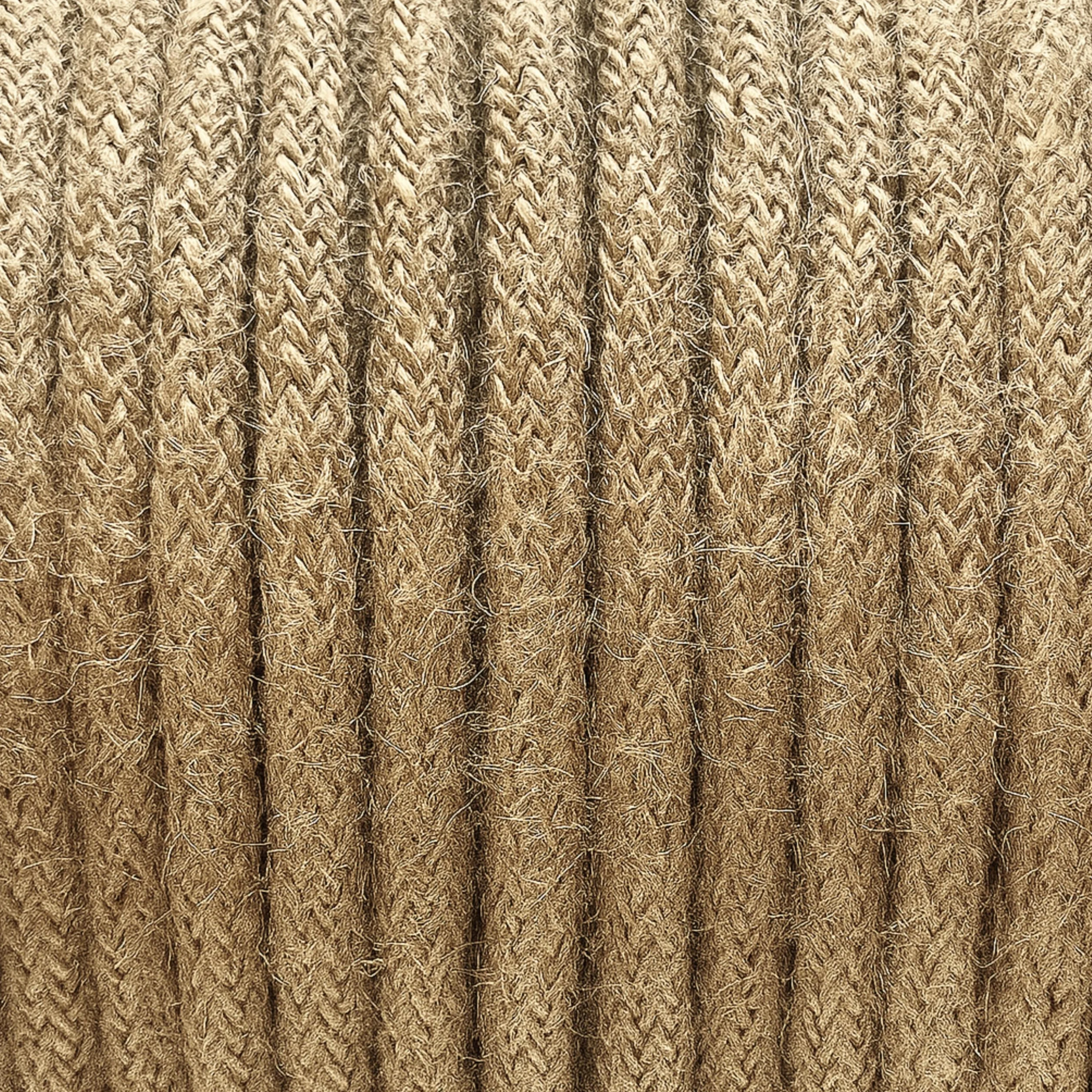 Câble Électrique Textile Jute 10 Mètres 3 x 0,75mm², Fil Tissu Lampe pour Projets de Bricolage
