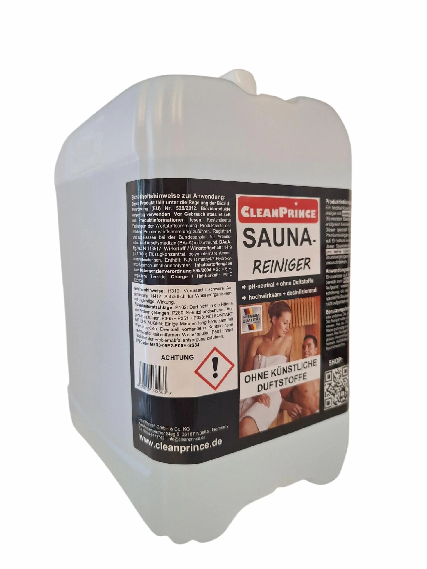Sauna Nettoyants Liquide 5 Litre Saunaholzreiniger Nettoyage Bois Désinfection