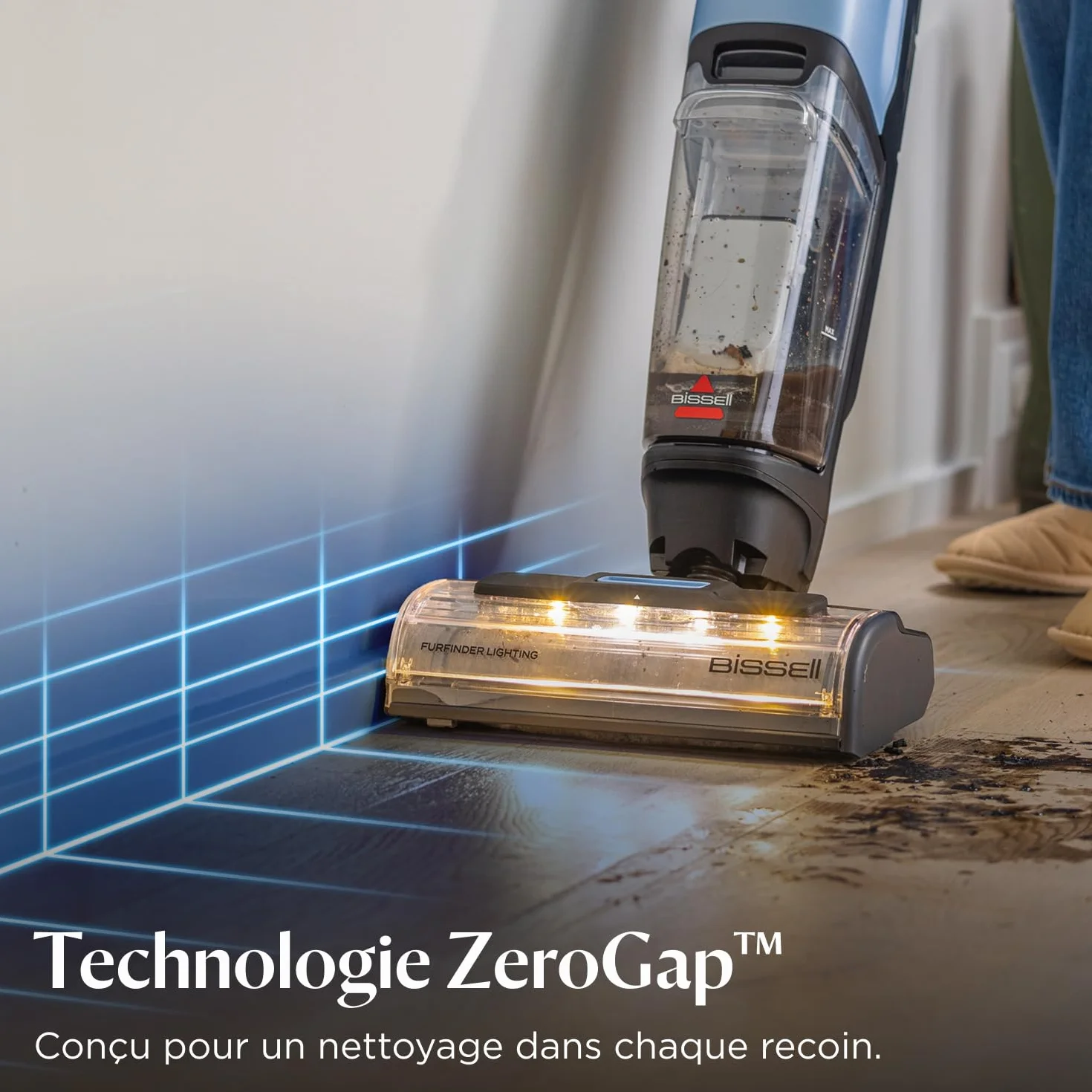 BISSELL CrossWave® EdgeFind 4159N, Aspirateur laveur multi-surfaces avec technologie ZeroGap™