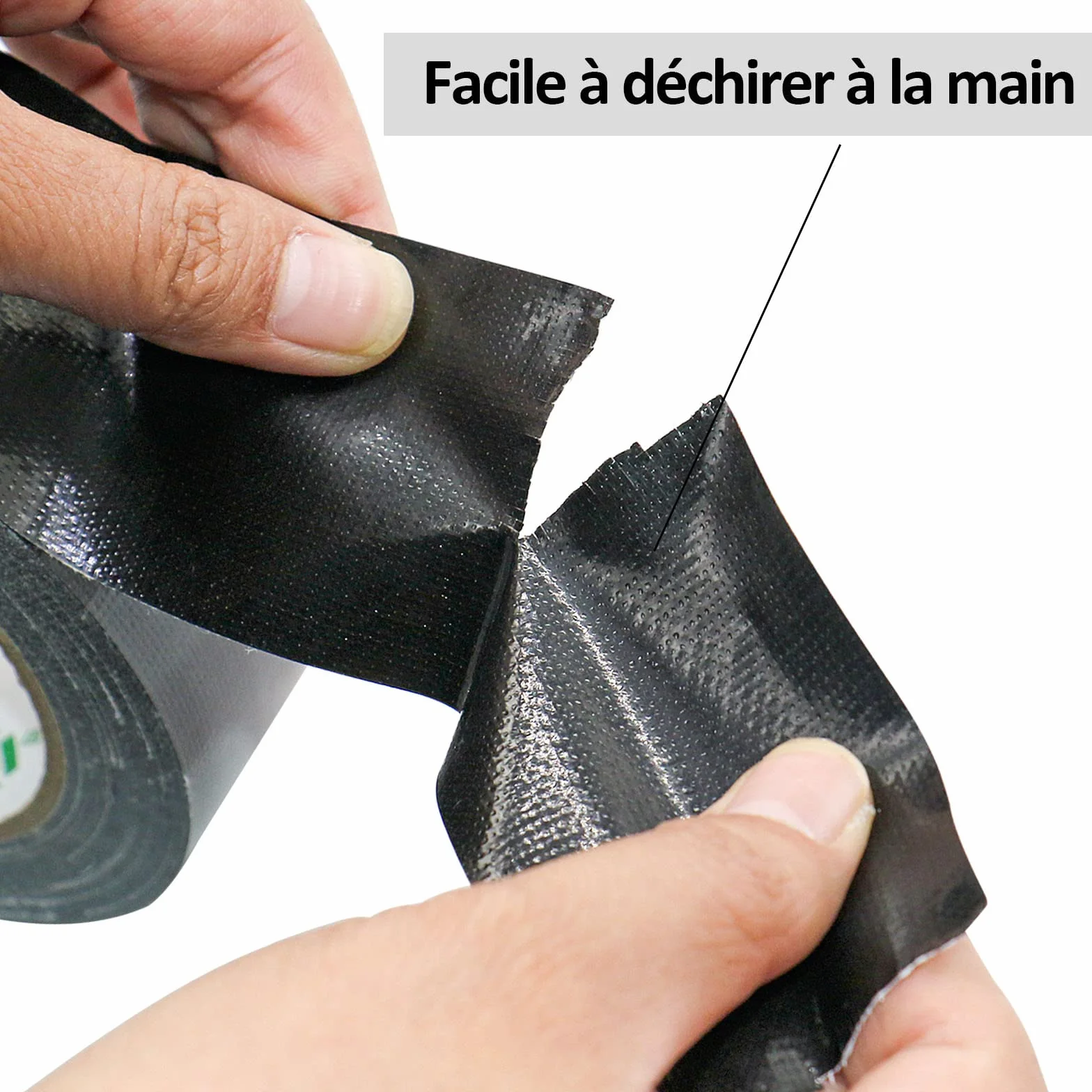 Ruban Adhésif Toilé Noir Heavy Duty 50 mm x 50 m 5 Rouleaux BOMEI PACK