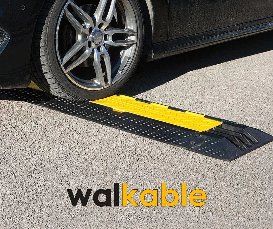 Arnocanali ZTC3 Walkable Canal passe-câble inclinable 500 x 75/3 mm Noir/Jaune