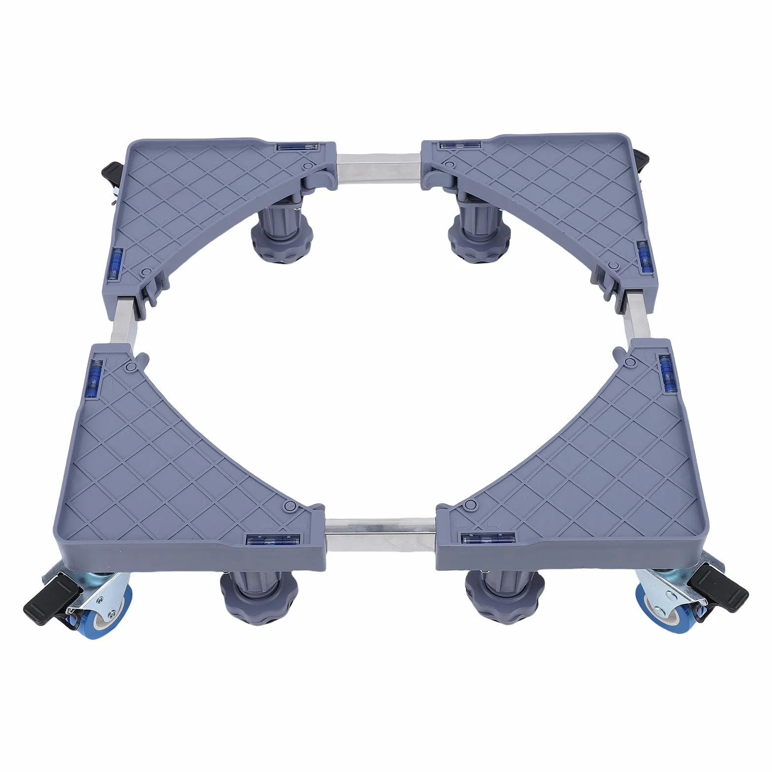 Mini Support de Réfrigérateur 4 Roues Verrouillables, Chariot de Meuble Réglable Universel, Charge 180 Kg