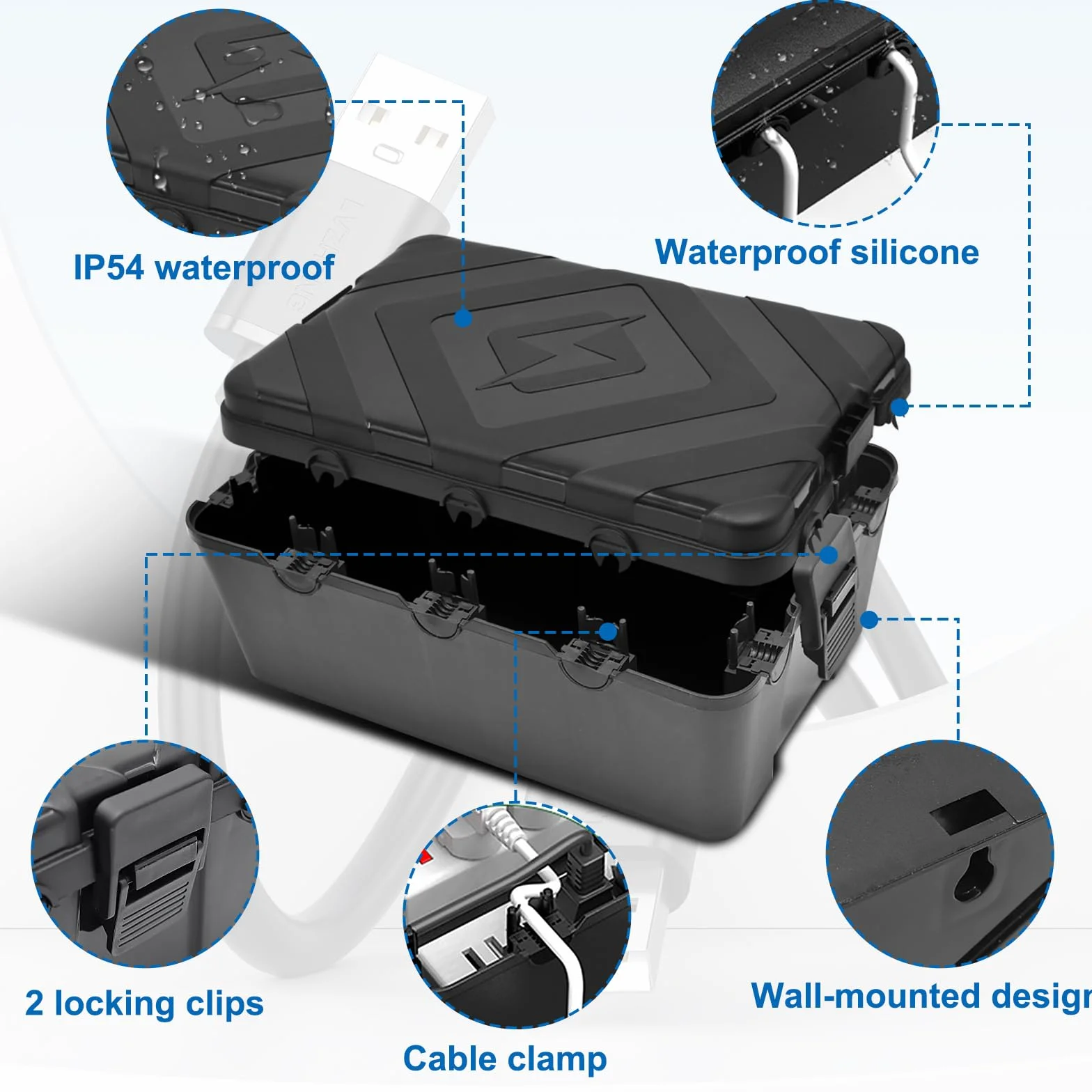 Boite Etanche Electrique Exterieur IP54 32x21x13cm Coffret Electrique Résistant aux Intempéries