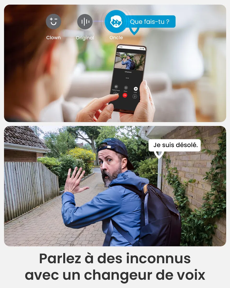 ieGeek 2,5K 5MP Sonnette sans Fil Exterieur Etanche, 166° Sonnette Vidéo Compatible Alexa, IP65, Vision Nocturne, WiFi 2,4 GHz