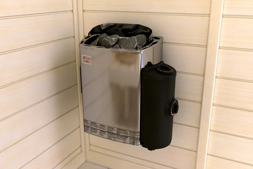 Sauna Poêle Électrique SAWO Mini X NB Trendline 3,6 kW 230V 400V avec Thermostat Minuterie