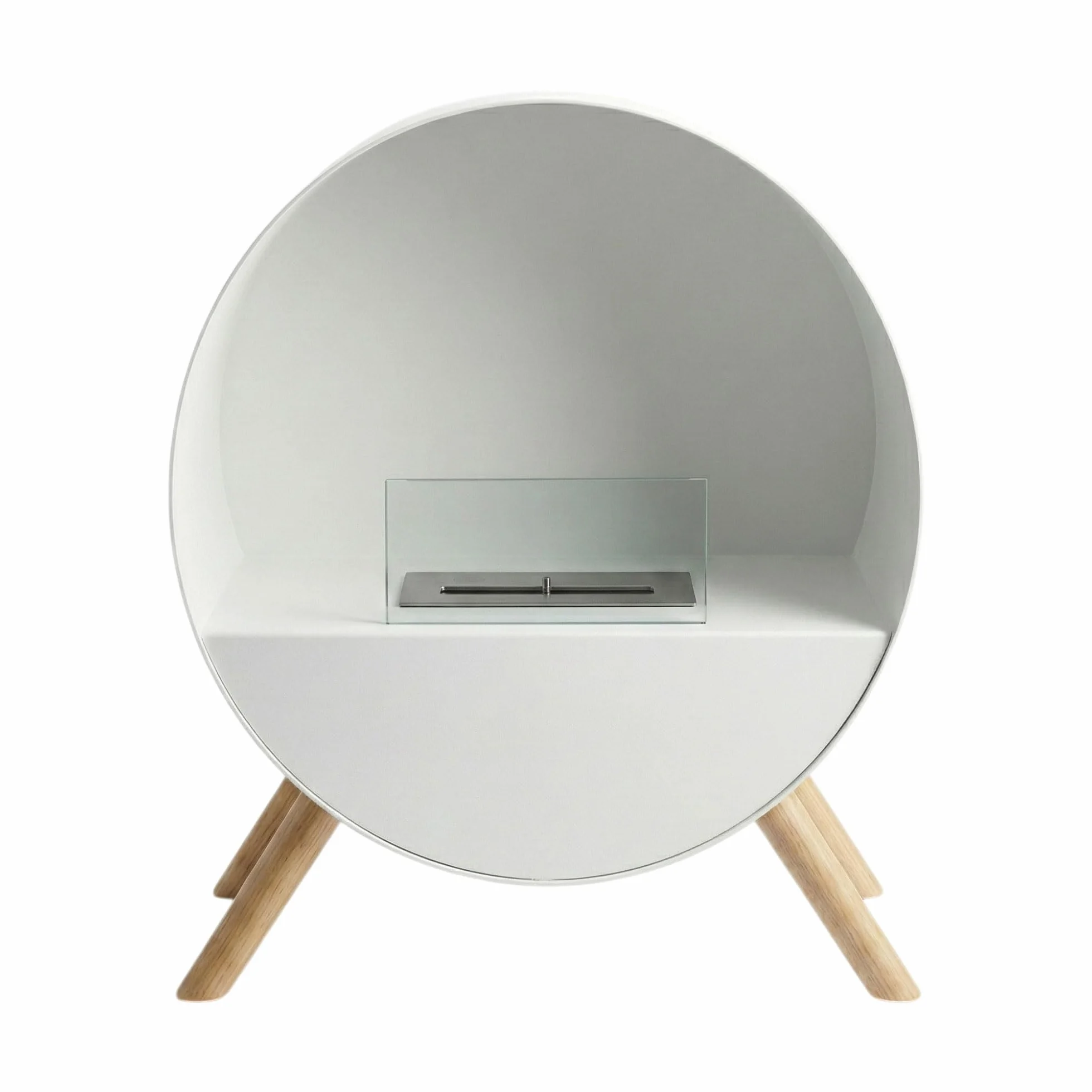 Frankystar Vénus Cheminée de sol 60 x 72 x 30 cm Pieds en bois de pin blanc