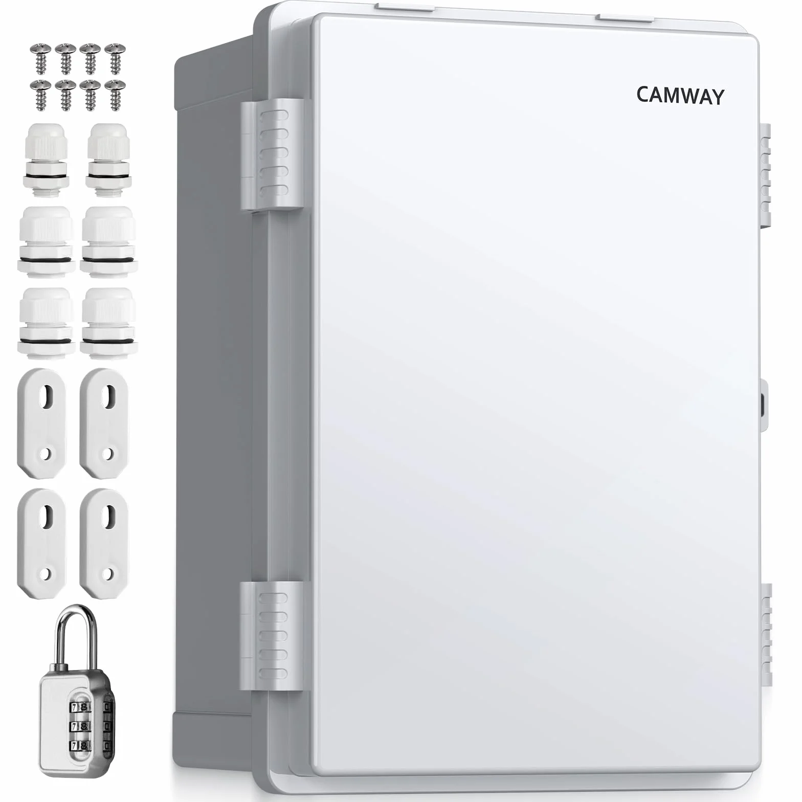 CAMWAY Coffret Electrique Etanche Exterieur ABS Renforcé 3mm Boîte de Jonction IP67 30x20x16cm