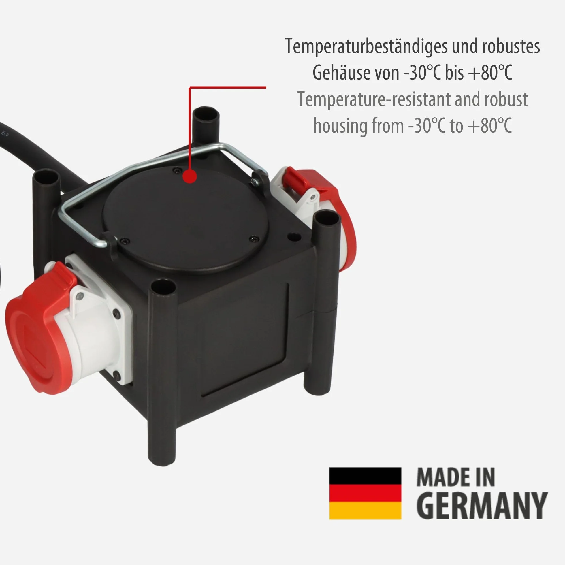 Brennenstuhl Distributeur de Courant Compact en Caoutchouc 2m CEE 400V/32A