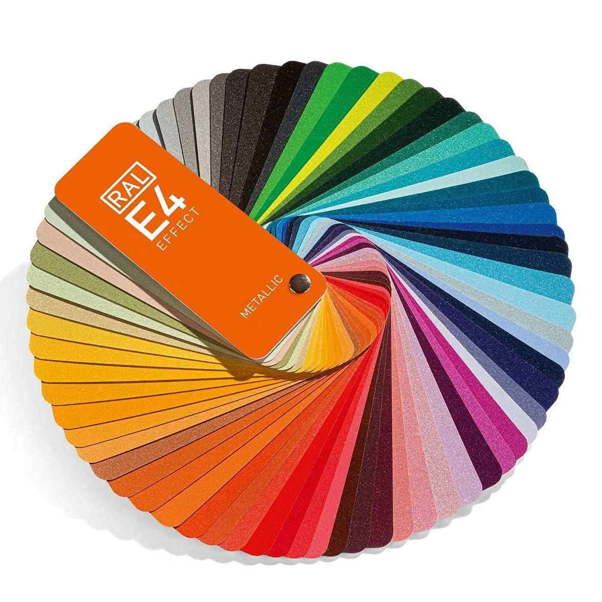 RAL E4 Nuancier de Couleur 70 Teintes Métalliques Échantillons Couleur Pleine Page Brillants