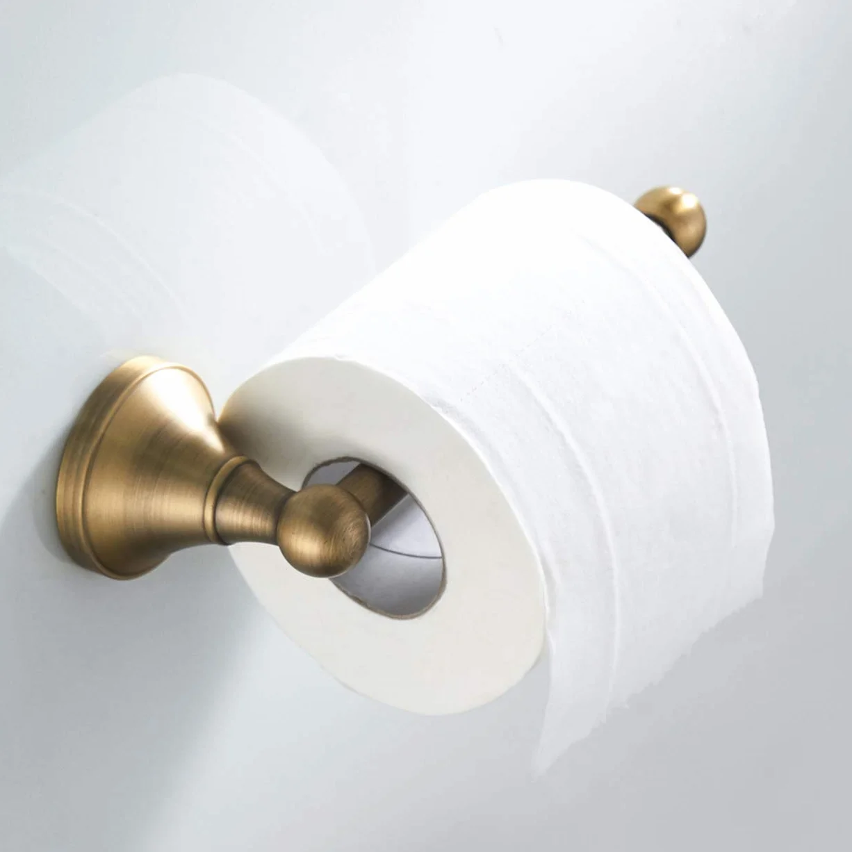 Flybath Porte-Serviettes et Porte-Papier hygiénique en Laiton brossé pour Salle de Bain