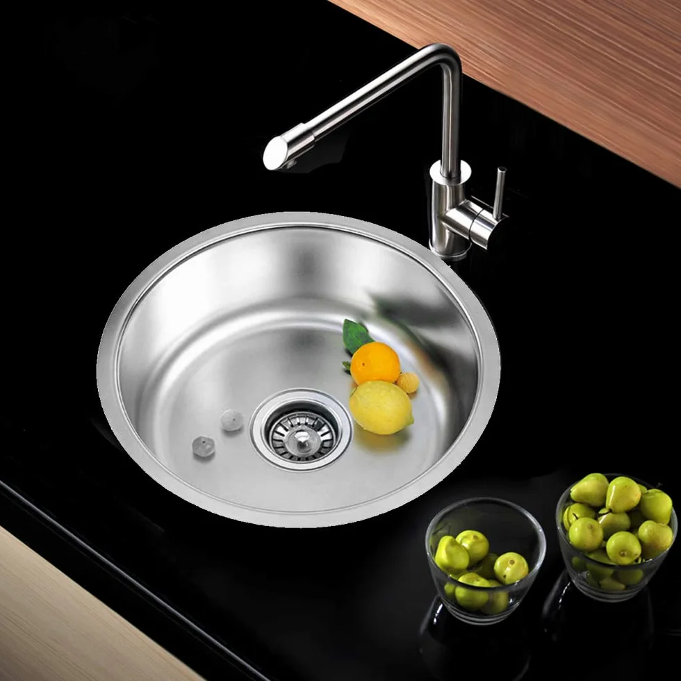 Évier de cuisine encastrable acier inoxydable 304 1 cuve égouttoir réversible 41x41x20cm
