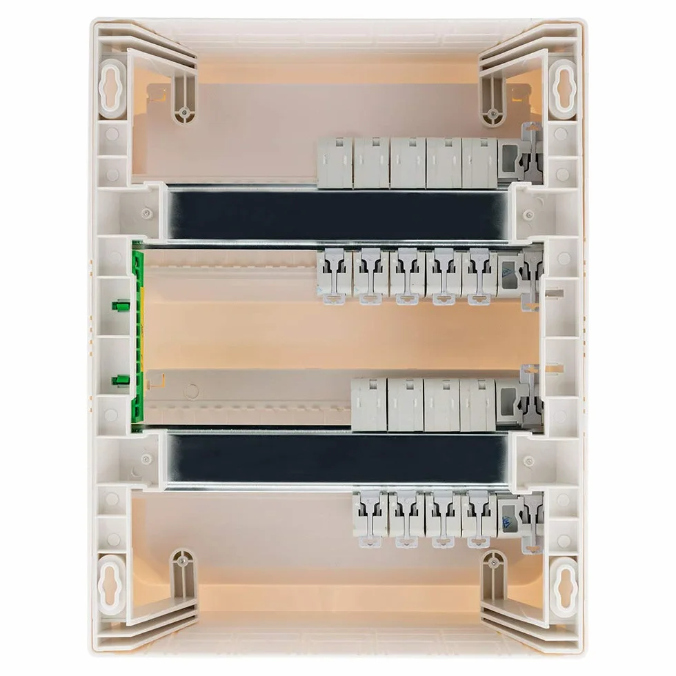 Coffret T3 26 modules équipé 9 disjoncteurs 2 interrupteurs Accessoires