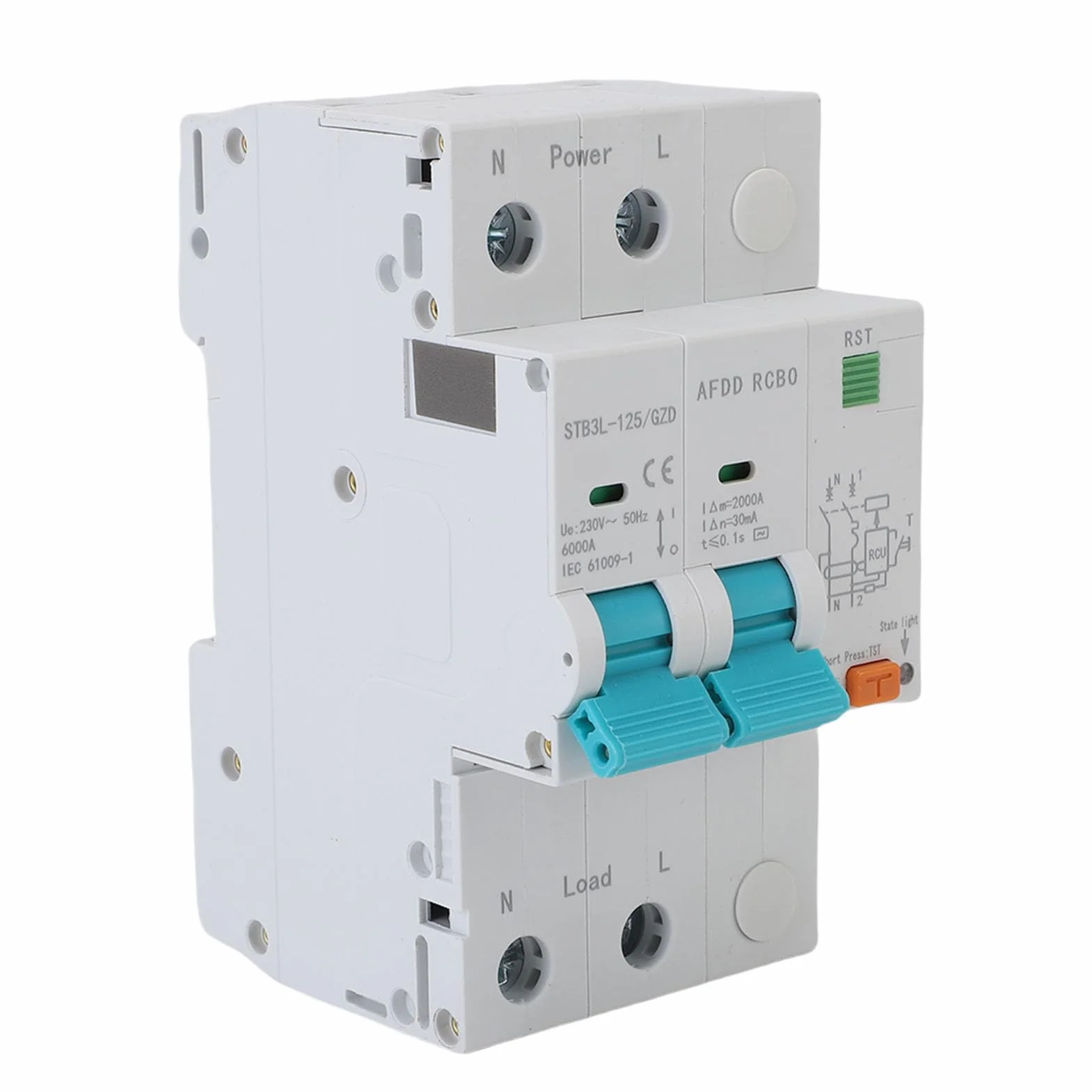 Marhynchus AFDD Dispositif de Protection contre les Défauts d'arc, Disjoncteur 2P RCBO 63A