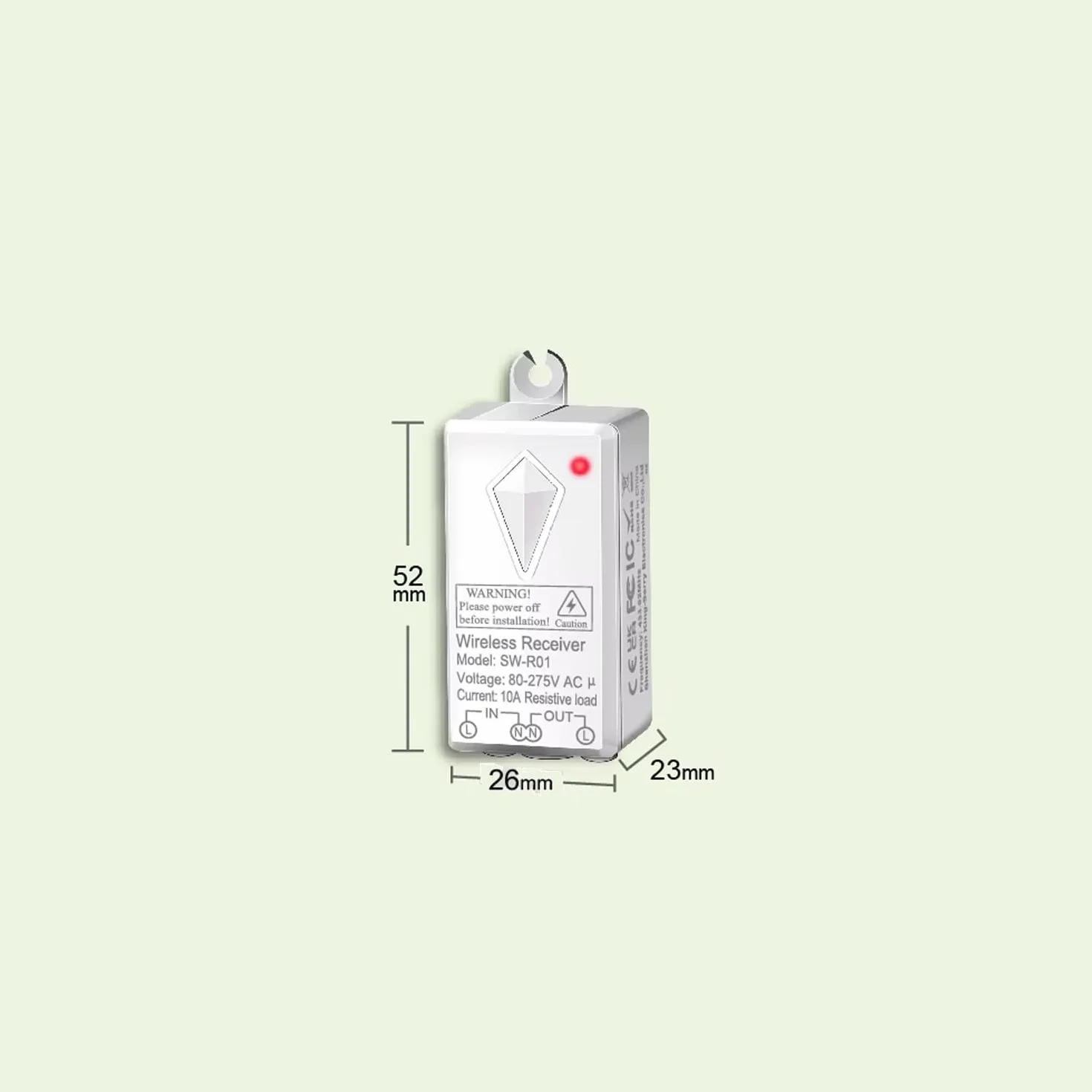 Interrupteur mural sans fil 2 canaux avec récepteur - Portée 30 m - Lot de boutons
