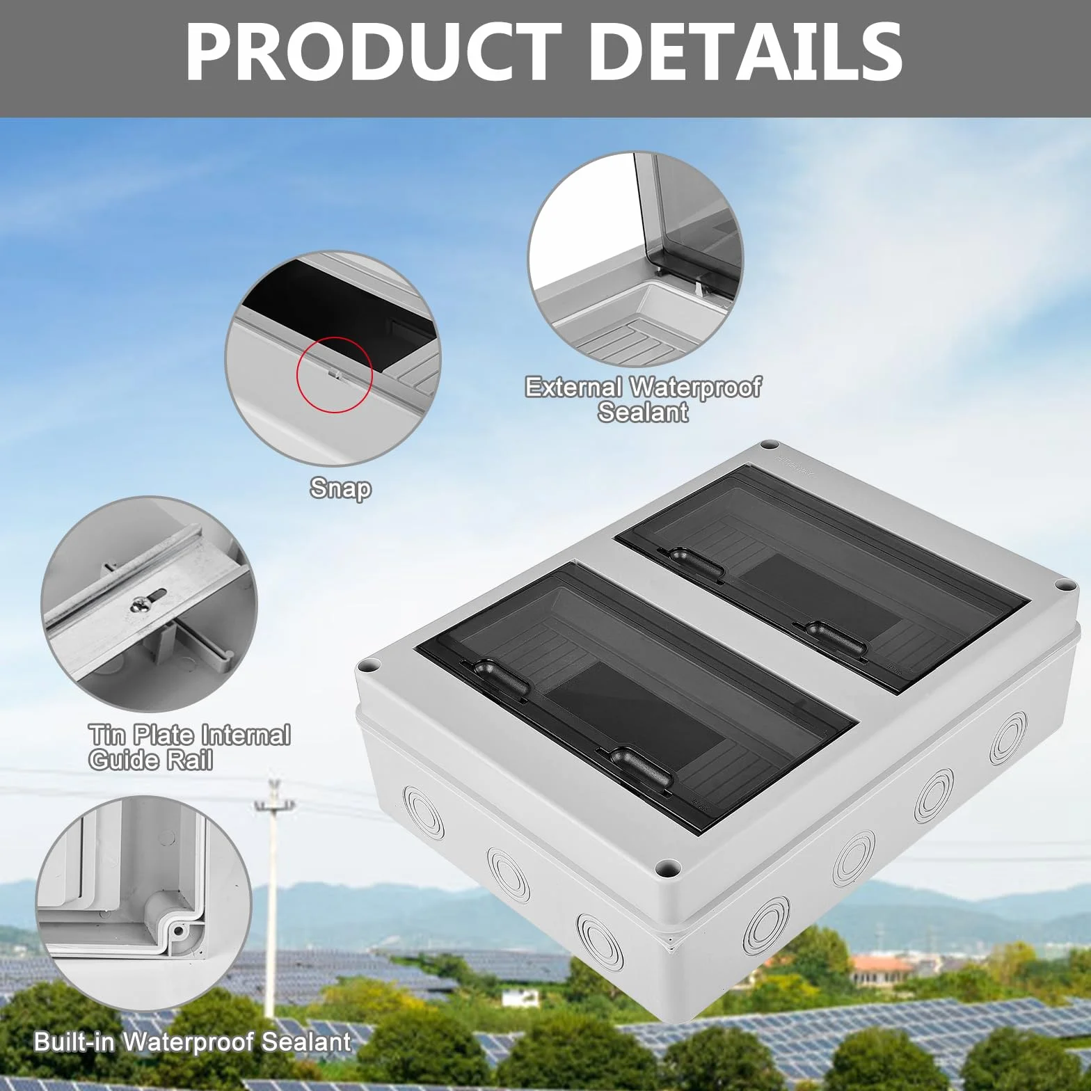 Boîtier électrique étanche IP65 24 modules 2 rangées extérieur
