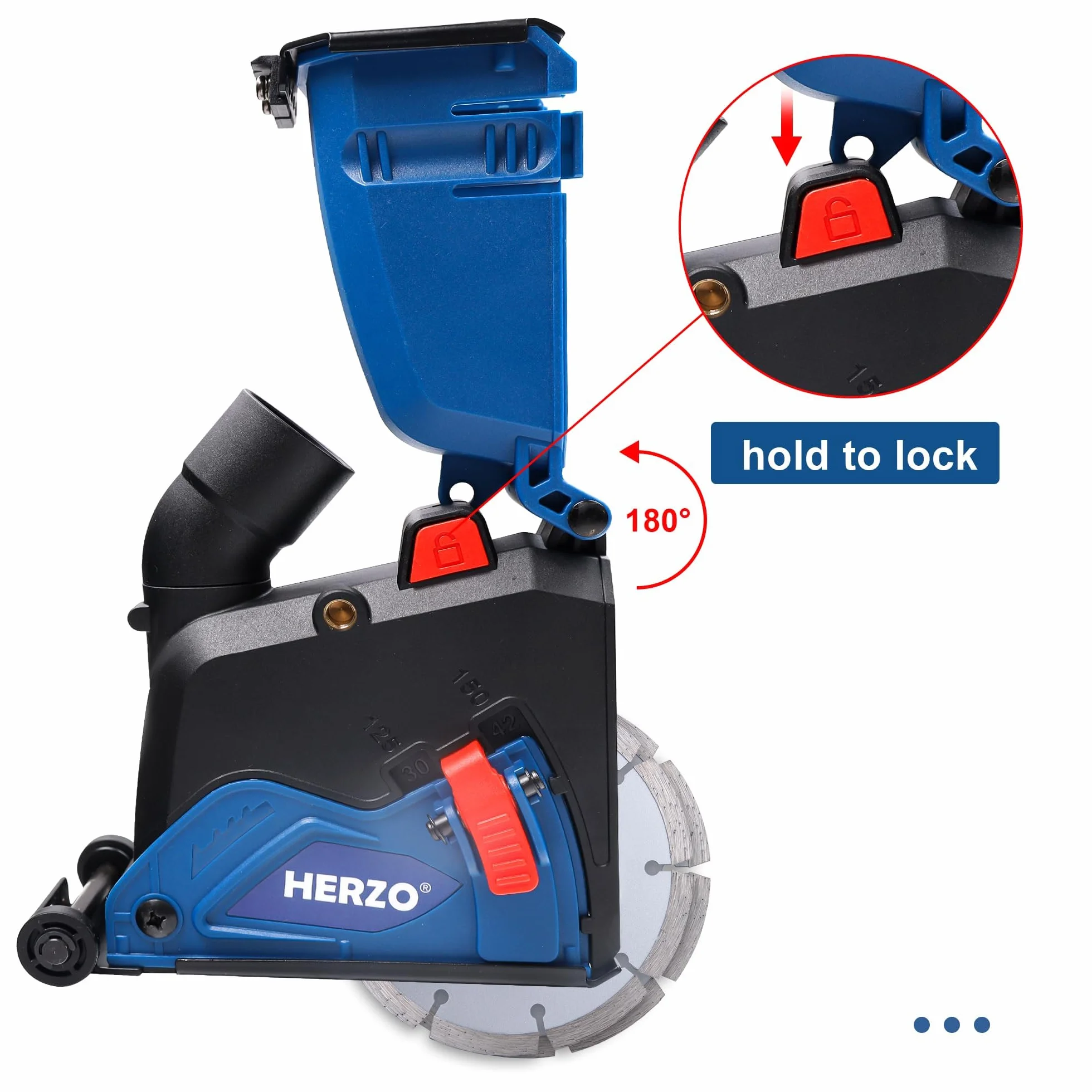 HERZO Capot de Protection pour meuleuses d'angle 125mm