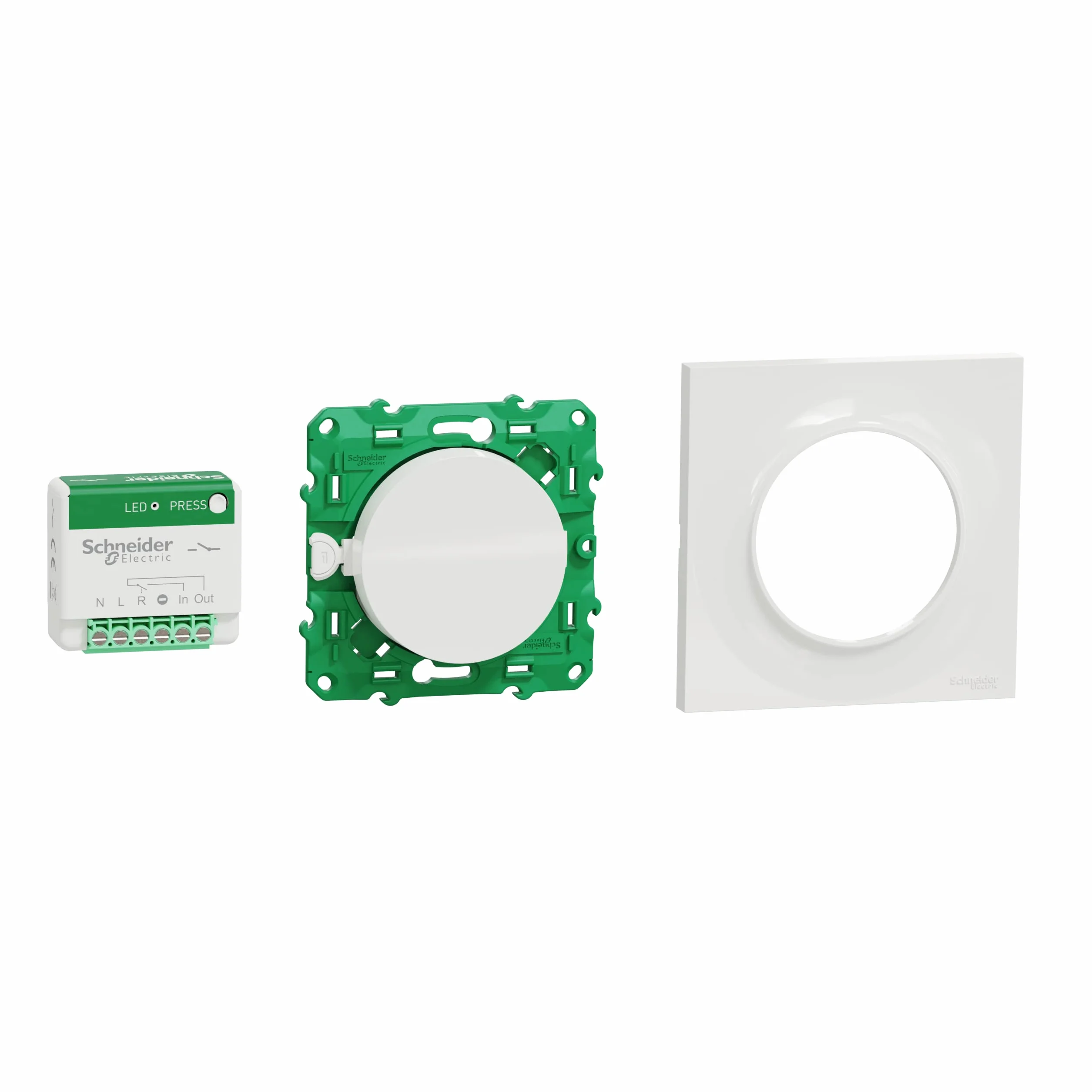 Schneider Electric Kit Odace SFSP actionneur micro interrupteur plaque style blanc