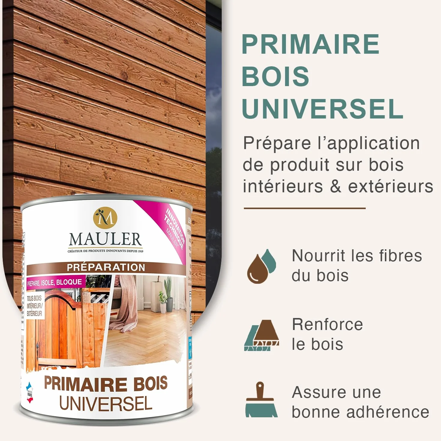 MAULER Sous Couche Bois Universel Aspect Incolore 2,5L