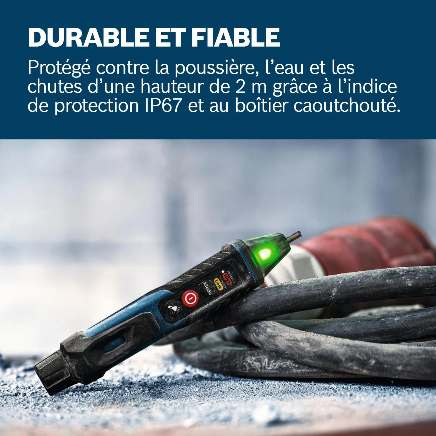 Bosch Professional GVD 1000-17 testeur de tension sans contact IP67 24-1000V AC CAT IV 1000V