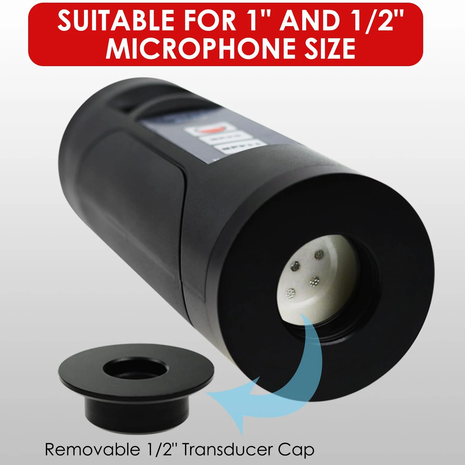 Calibrateur de Niveau Sonore 94dB 114dB pour Microphone 1/2" 1" Pouces Outil d'Étalonnage Professionnel Décibel
