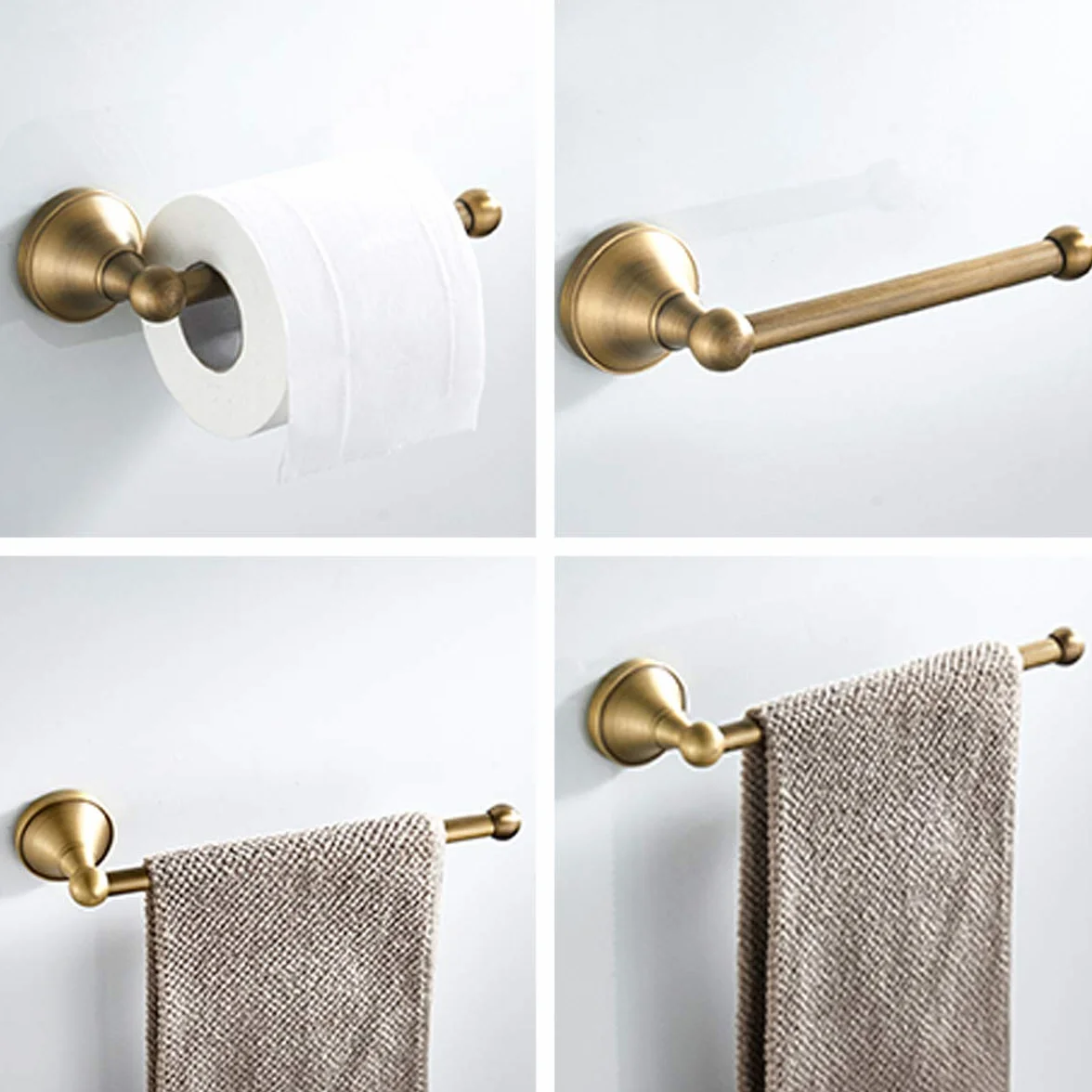 Flybath Porte-Serviettes et Porte-Papier hygiénique en Laiton brossé pour Salle de Bain