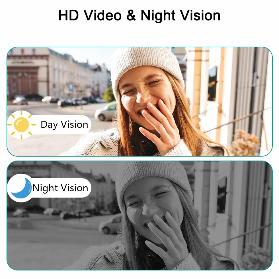 TKMARS Sonnette sans Fil avec Caméra Extérieur Étanche Visiophone 1080P Grand Angle 170° Audio Bidirectionnel Vision Nocturne Kit Portier Vidéo sans WiFi
