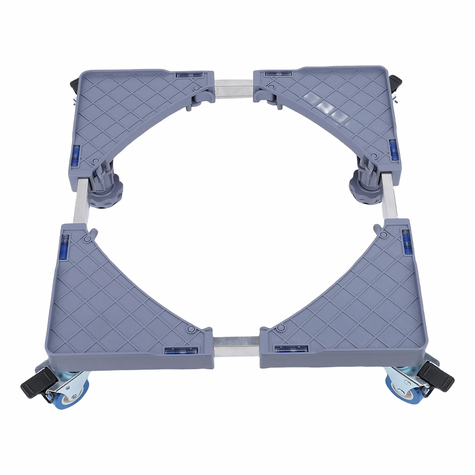 Mini Support de Réfrigérateur 4 Roues Verrouillables, Chariot de Meuble Réglable Universel, Charge 180 Kg