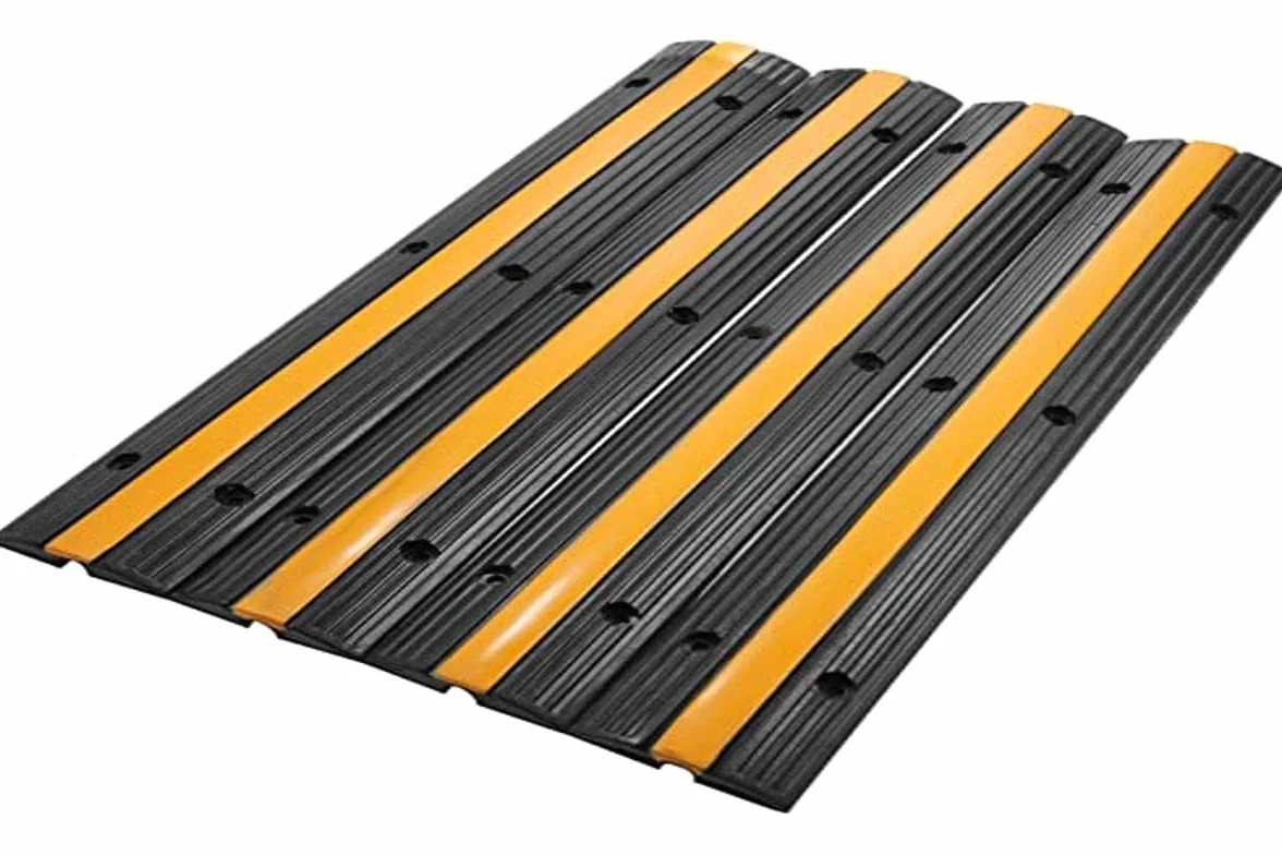Lot de 4 pièces 1000 x 150 x 30 mm plancher en caoutchouc fente capacité 8,2 T axe câble 1 canal 15 x 10 mm