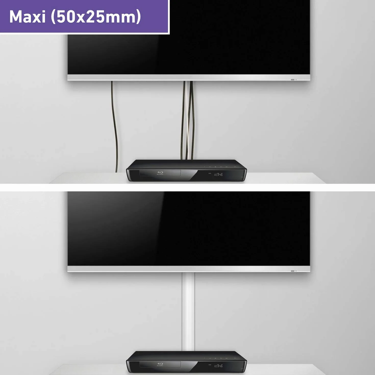 D-Line TV-Drop Trunking 1D5025W/EH 1 m 50 x 25 mm White