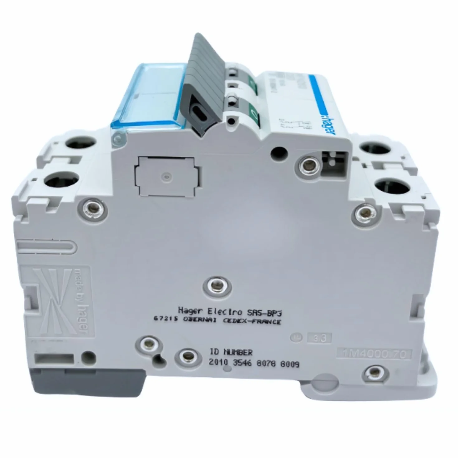 Disjoncteur Hager 2 pôles 63A 6kA Courbe C Vis/Vis