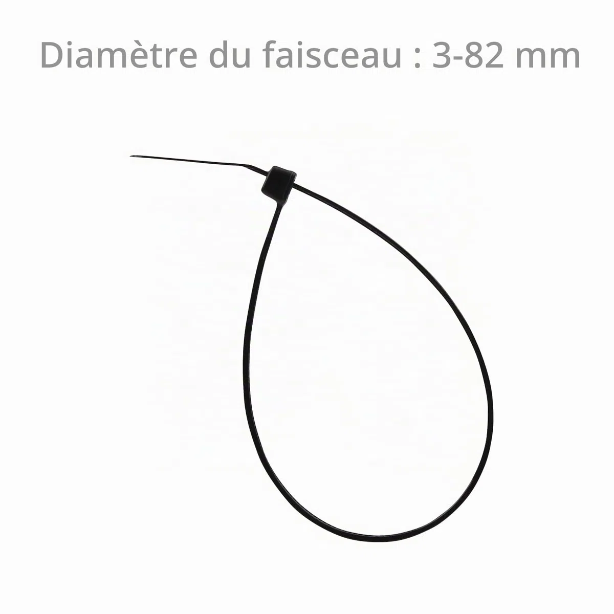 Colliers de Serrage XINGO 1000 pièces Noir 300mm x 4.8mm Autobloquant Résistant aux UV