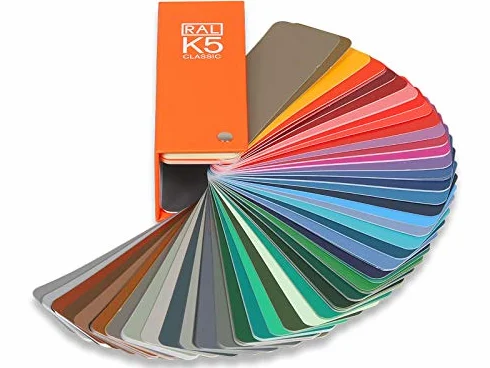 RAL K5 jeu de 2 nuanciers de couleur brillant satiné échantillons couleur pleine page
