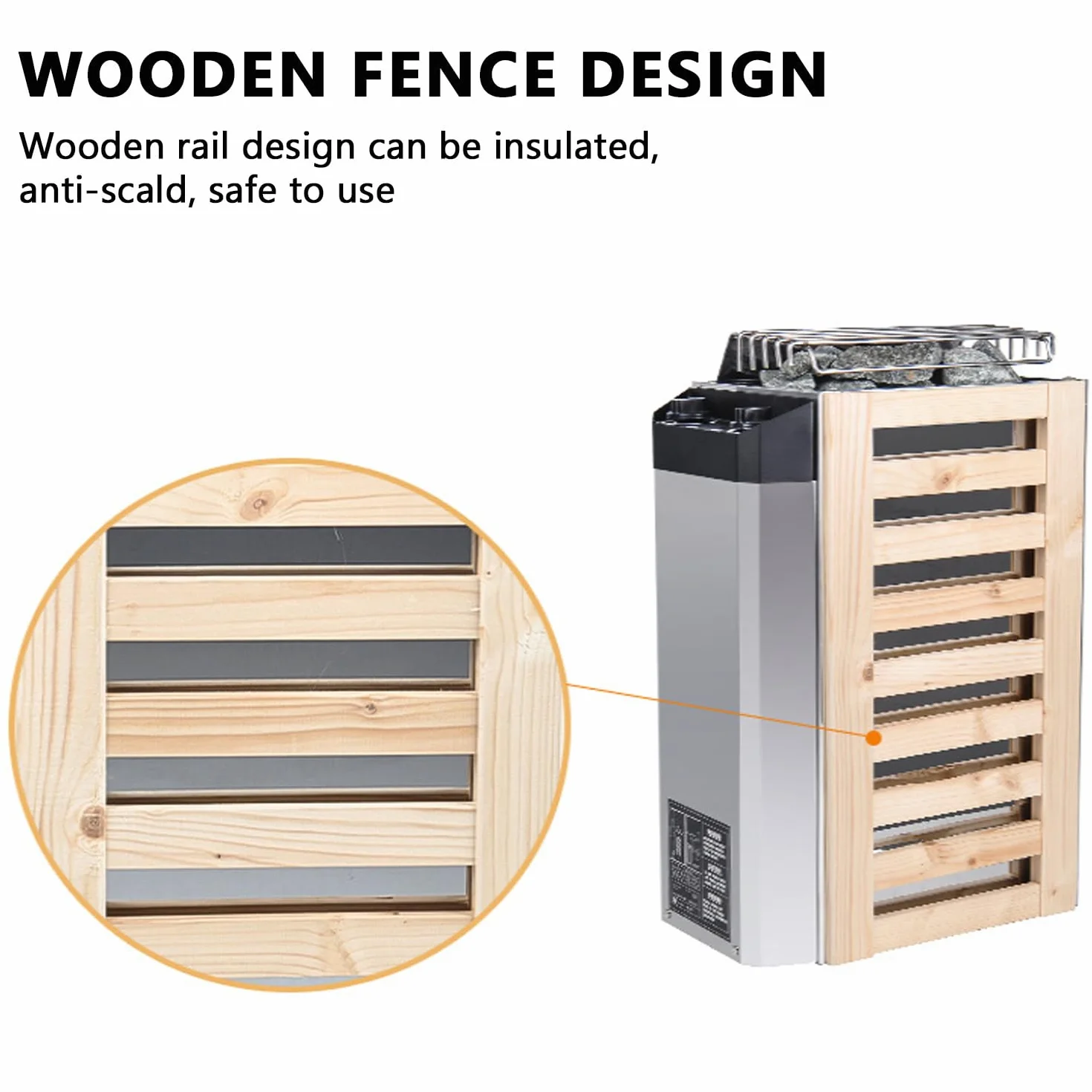 Poêle électrique pour sauna 3,6 kW 220 V acier inoxydable