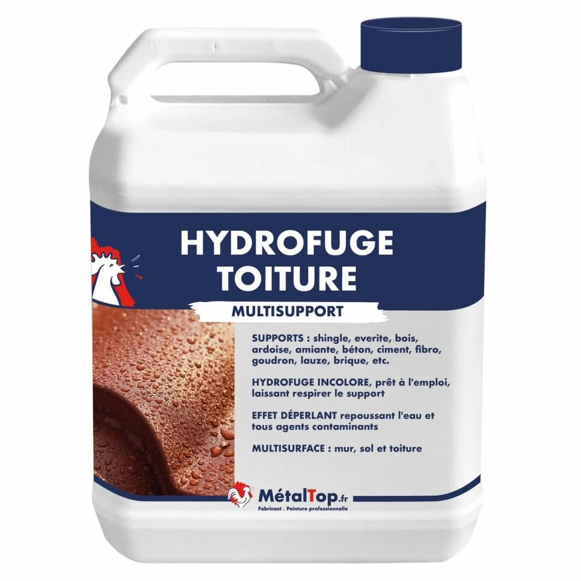 Métaltop Hydrofuge Toiture 20 L Multisupport Protection Anti-humidité