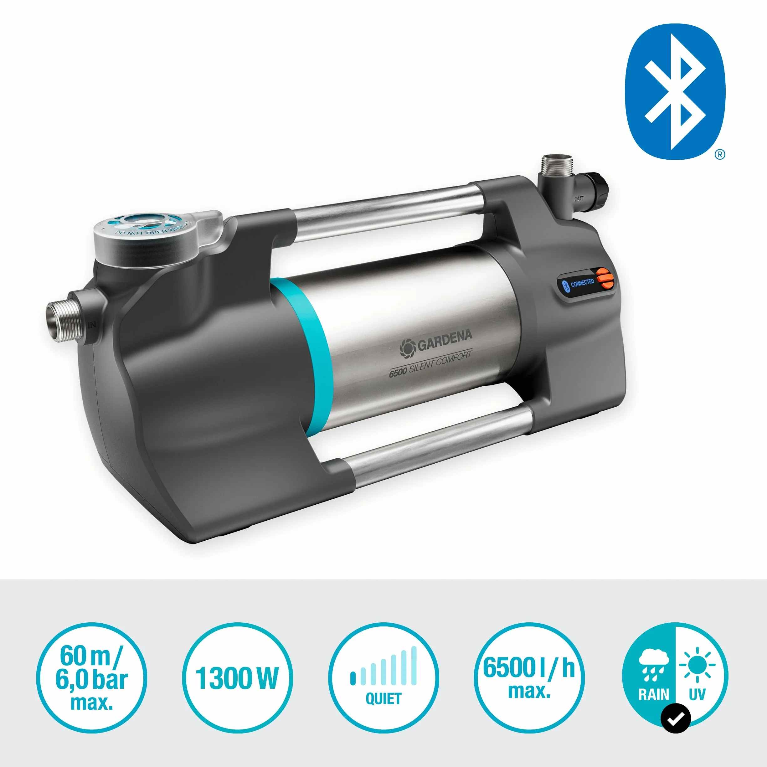 Gardena Pompe de jardin 6500 SilentComfort 6500 l/h acier inoxydable