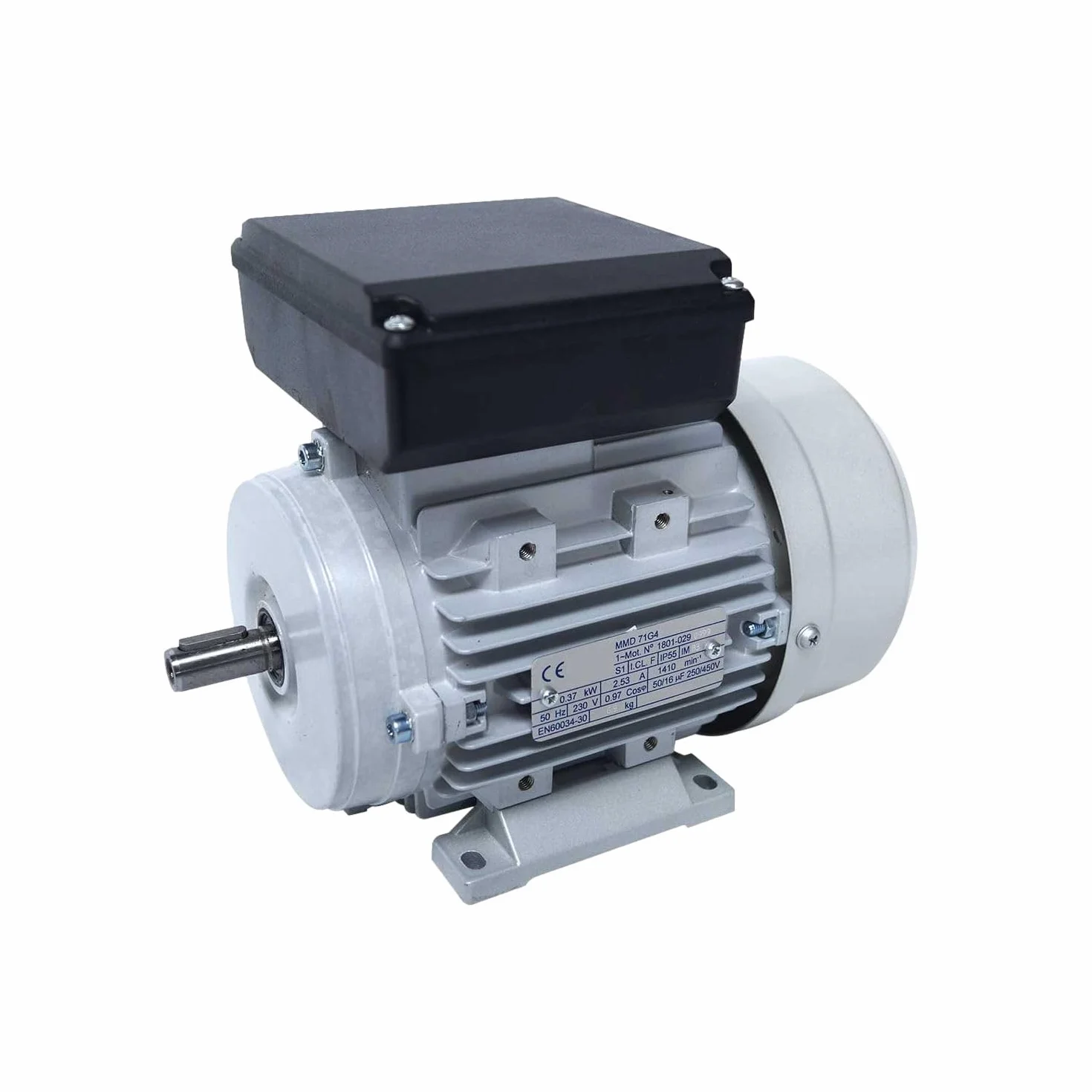 Moteur électrique monophasé 220V 0.37kW 1500 tr/min Mmd71g4b3 Bride B3 Bobinage cuivre