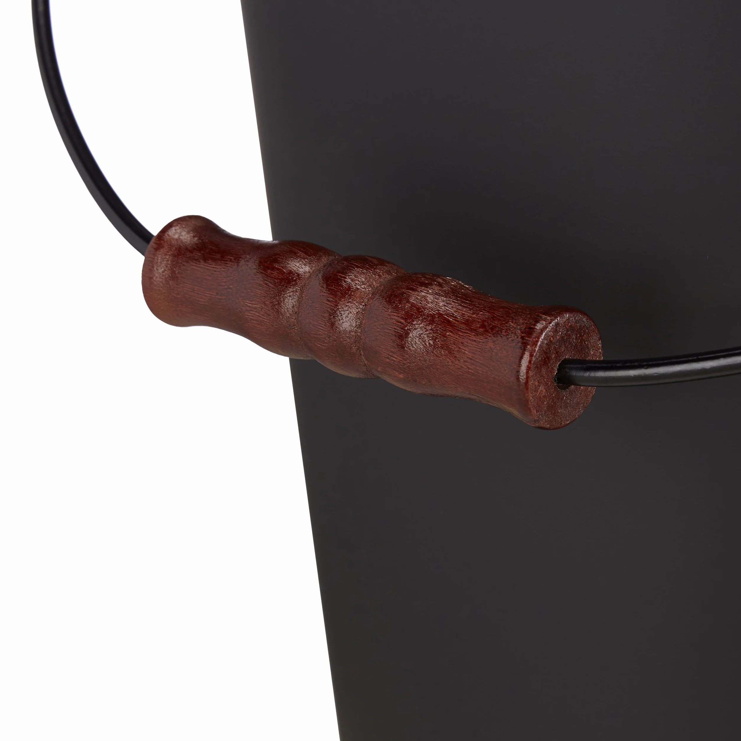 Relaxdays Seau à cendres avec couvercle acier 24 litres noir