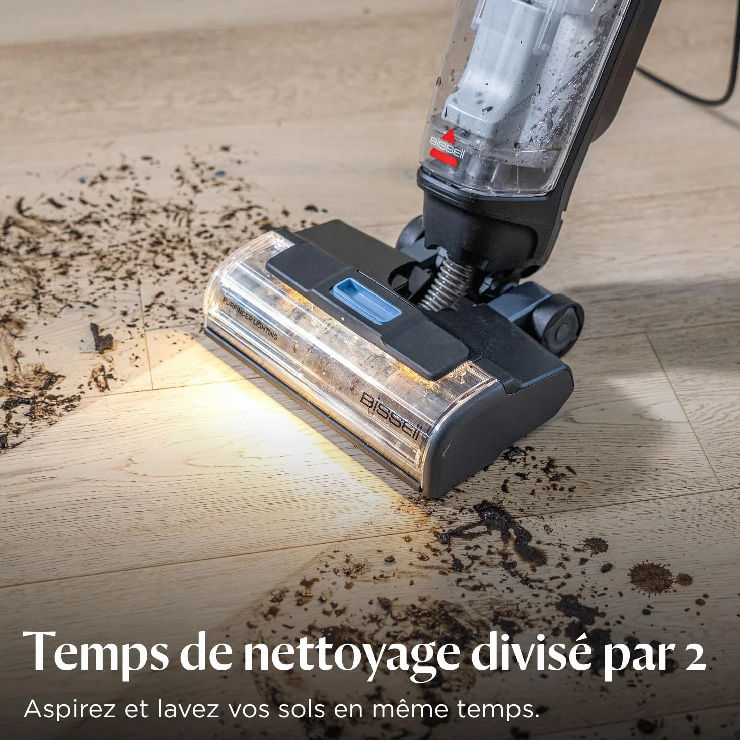 BISSELL CrossWave® EdgeFind 4159N, Aspirateur laveur multi-surfaces avec technologie ZeroGap™