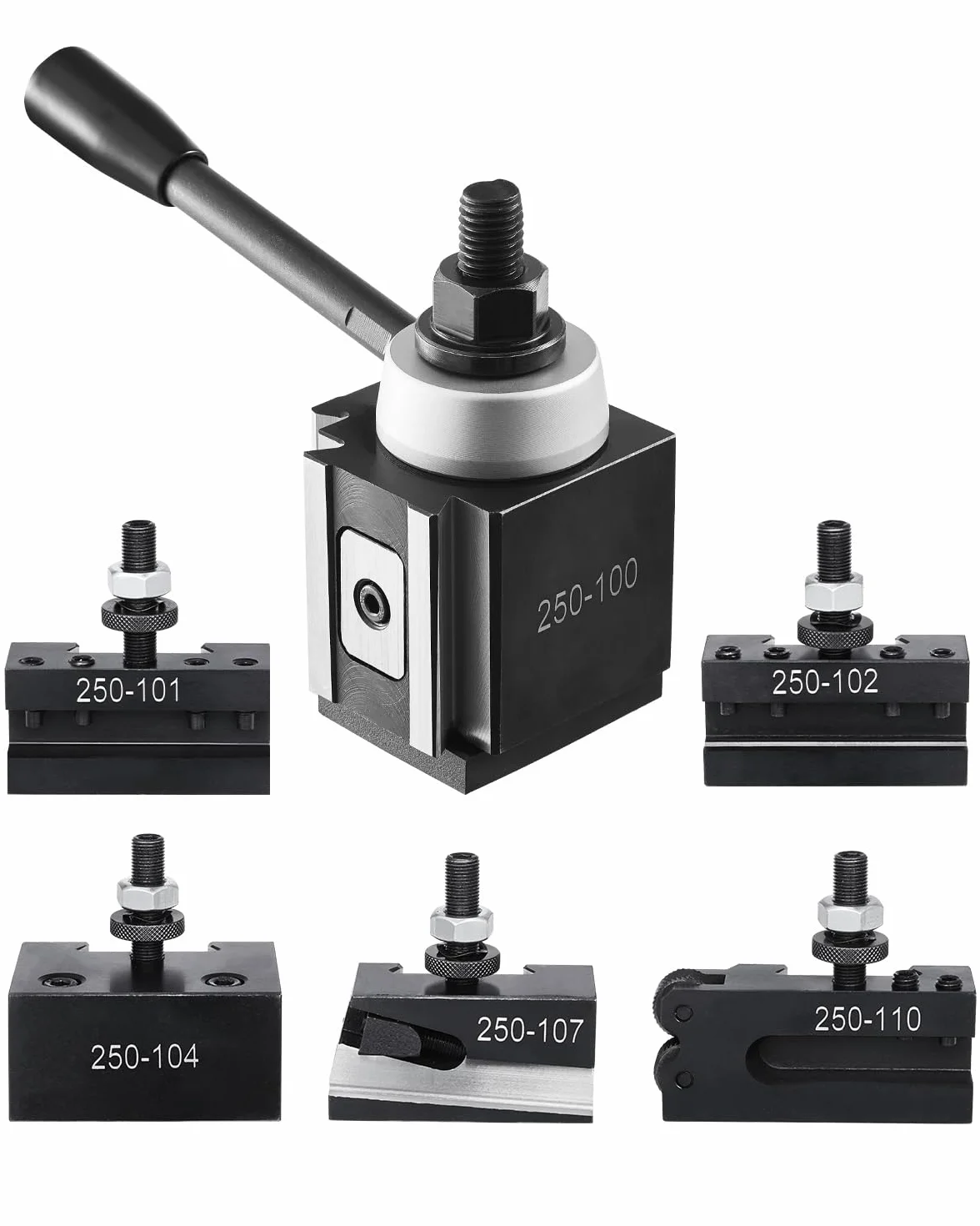 VEVOR Ensemble de porte-outil de tour à changement rapide 6 pièces pour mini-tour 152,4-305 mm acier