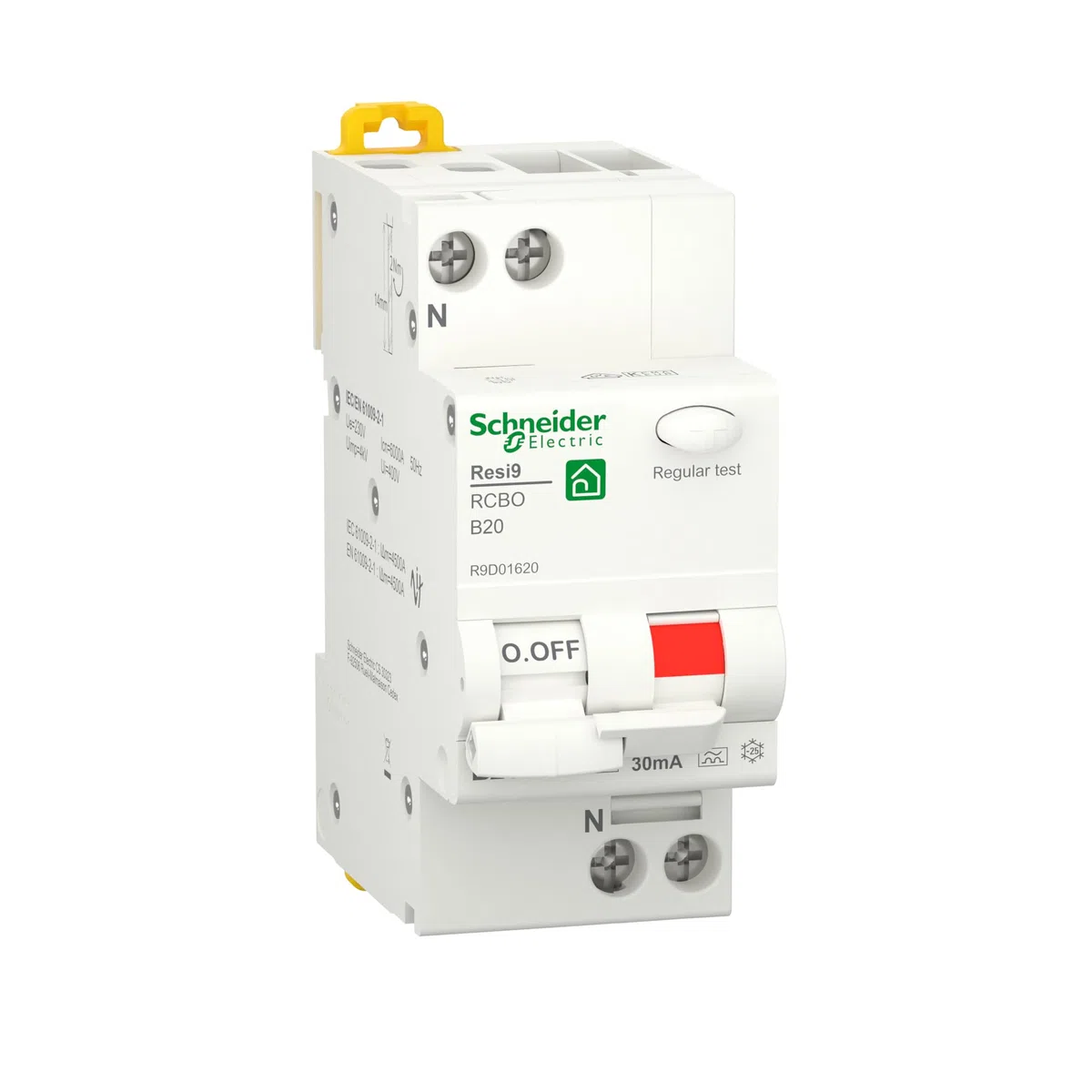 SCHNEIDER R9D01620 1P+N 20A B-Char 30mA type A 6kA
