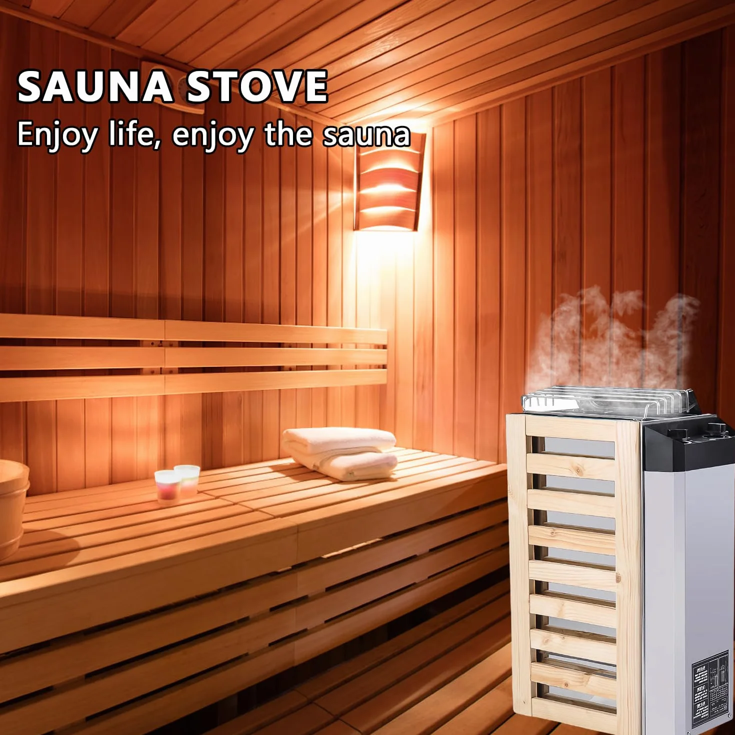 Poêle électrique pour sauna 3,6 kW 220 V acier inoxydable