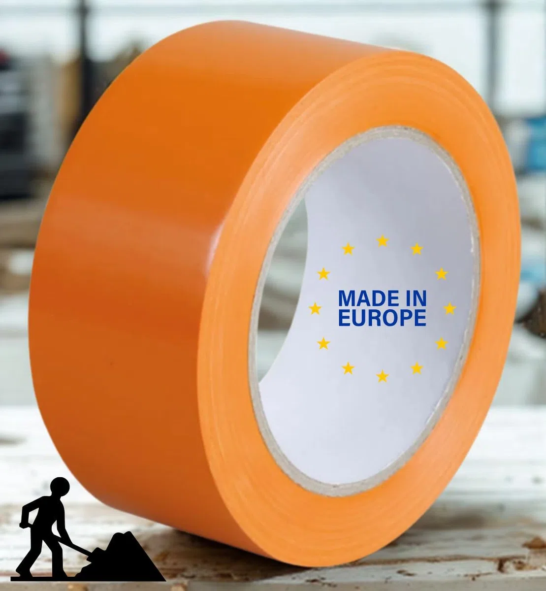 Scotchs Orange de Chantier PVC 6 Rouleaux Ruban Adhésif 0,50 cm x 33 m Ultra résistant 140 µ