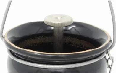 Eliga Pot d'arôme d'infusion noir pour sauna avec valve anti-goutte
