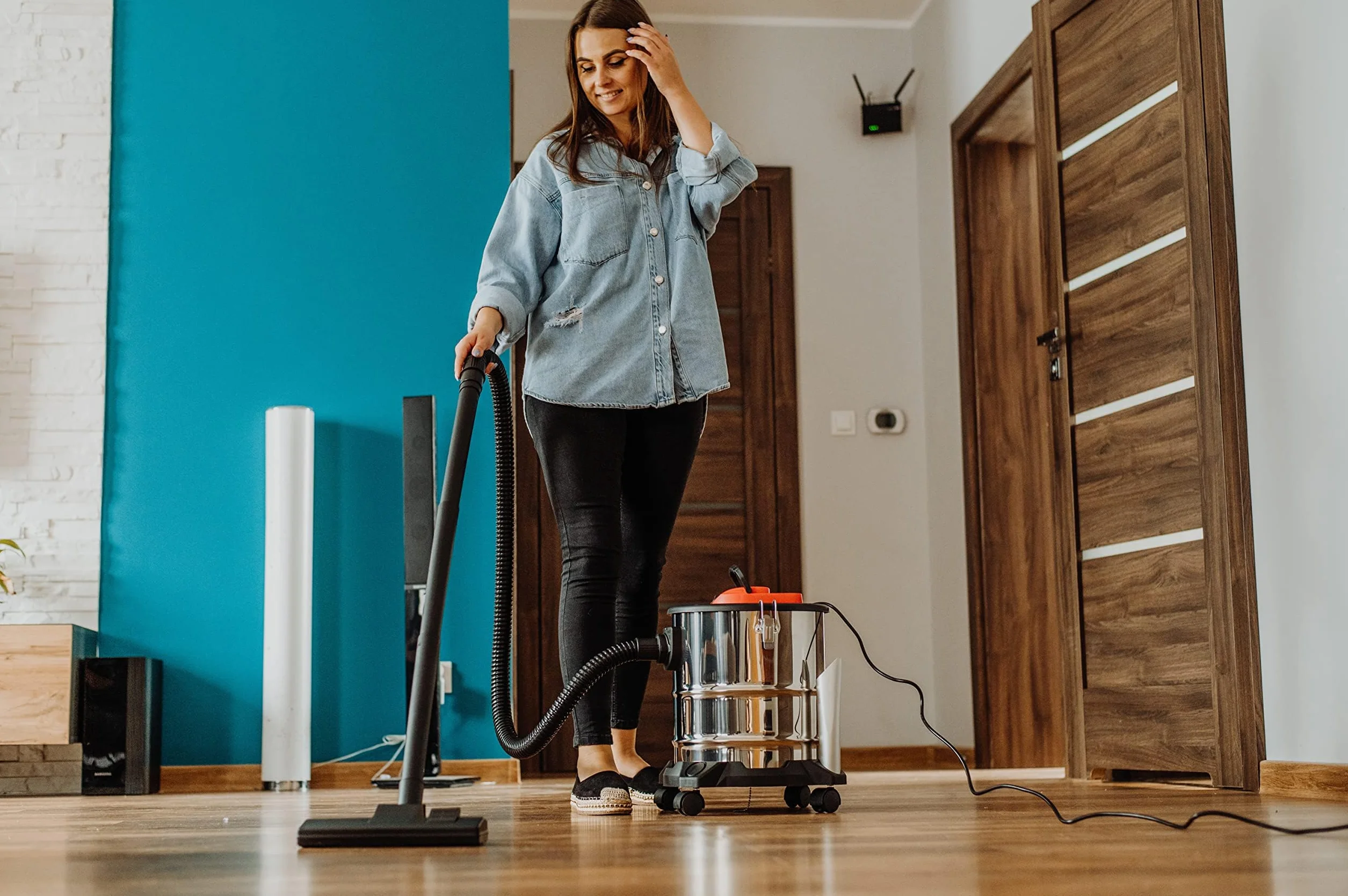 LEHMANN Haddo Aspirateur Industriel 2000W Sec Humide 20L Acier Inoxydable